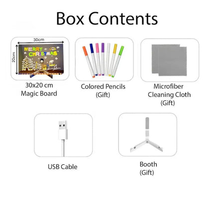 Led Creative Board With Colors, Light Up Acrylic Message Board, Glowing Acrylic Dry Erase Board With Light