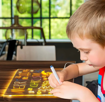 Led Creative Board With Colors, Light Up Acrylic Message Board, Glowing Acrylic Dry Erase Board With Light